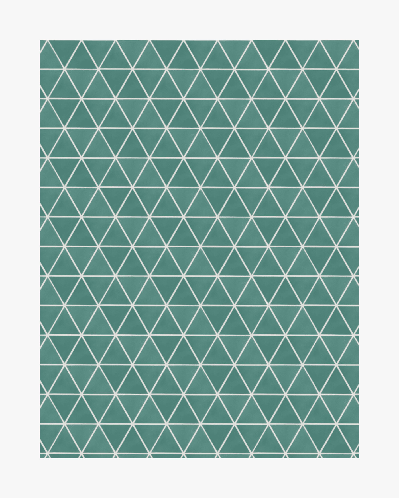 a teal and white geometric pattern on a white background.