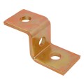 Superstrut® Z Shape Support Bracket Steel Gold Galvanized 3-Holes 1 in. Hole 1-7/8 in. Thick Gold 1-5/8 in. H