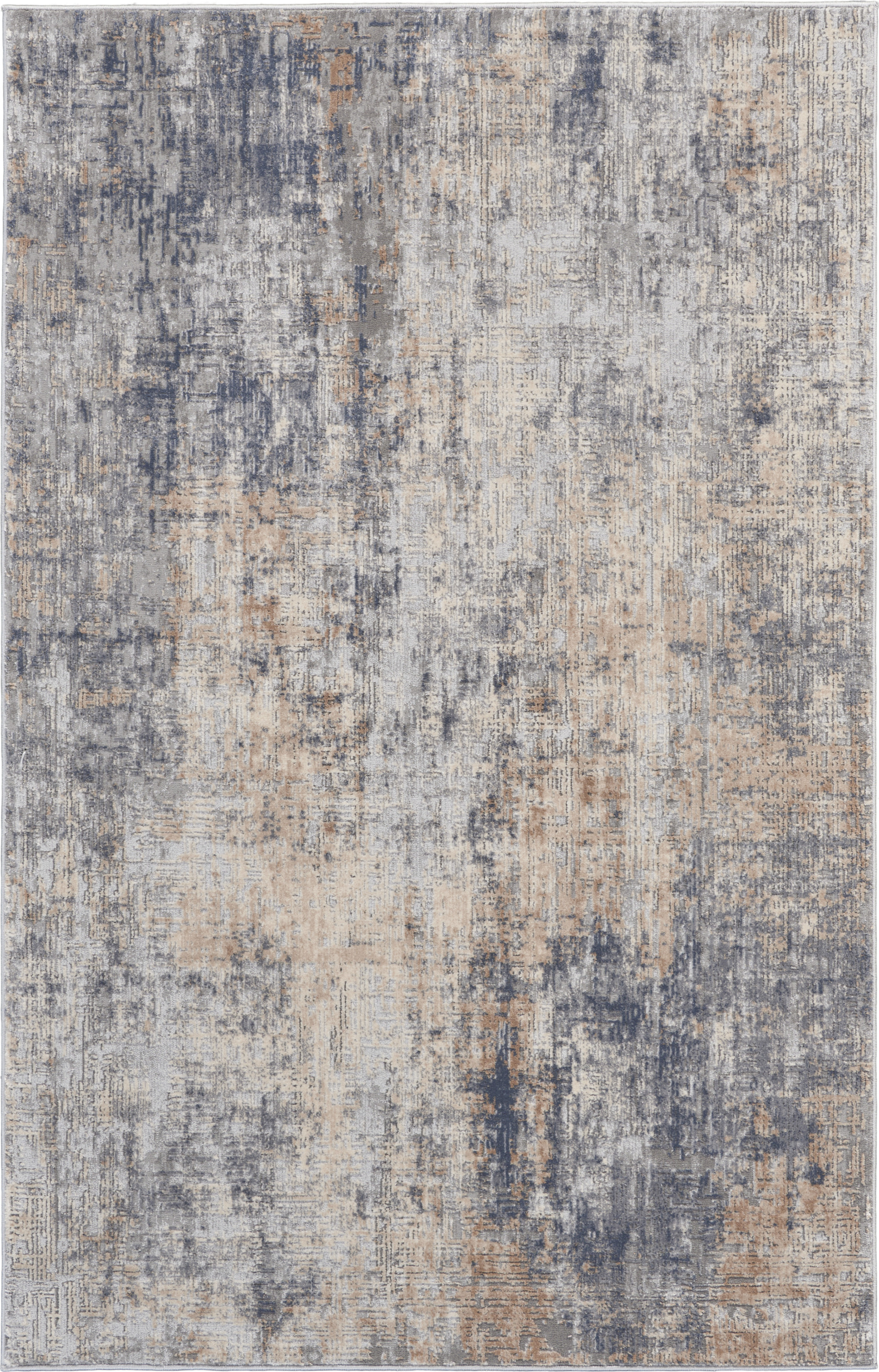 Nourison Rustic Textures 3'11" x 5'11" Grey Beige Modern Indoor Rug