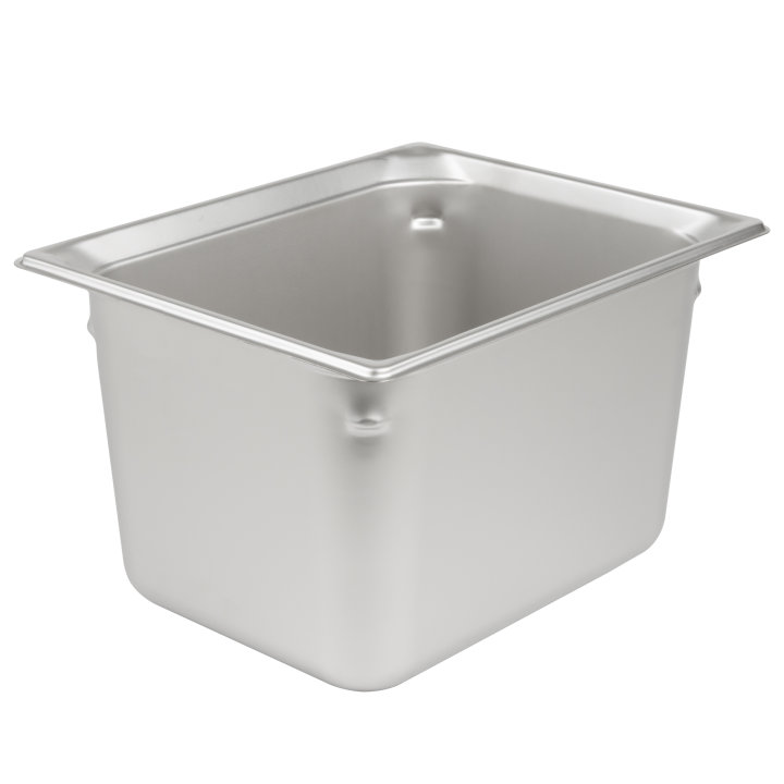 Half-size 8-inch-deep Super Pan 3® stainless steel steam table pan