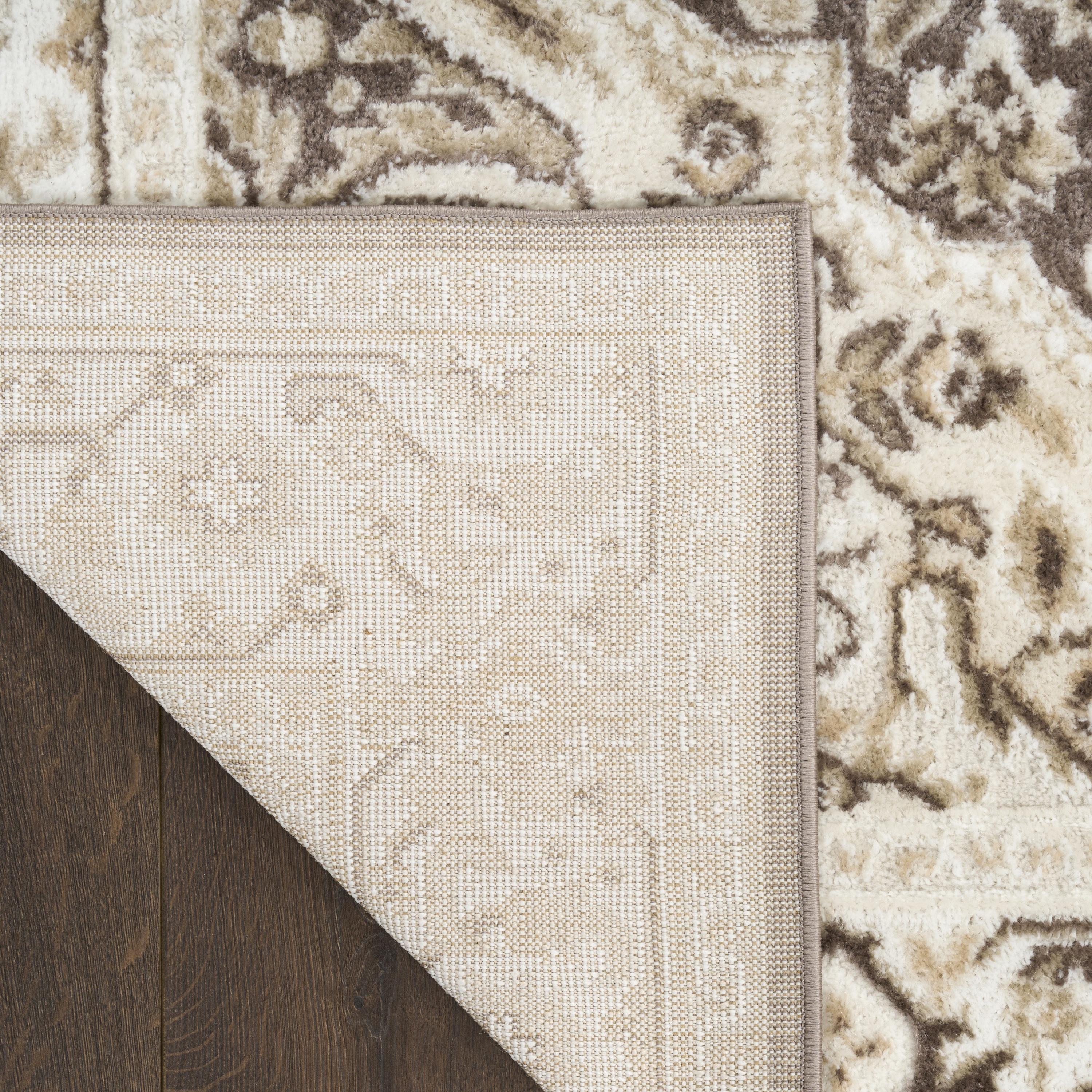 Nourison Dekor 4' x 6' Brown Ivory Vintage Indoor Rug