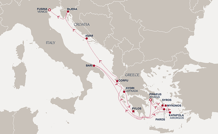 Itinerary map