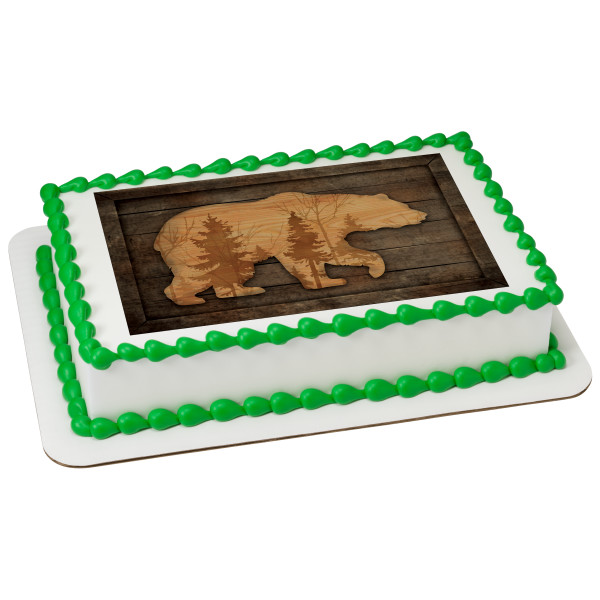 Rustic Bear PhotoCake® Edible Image®