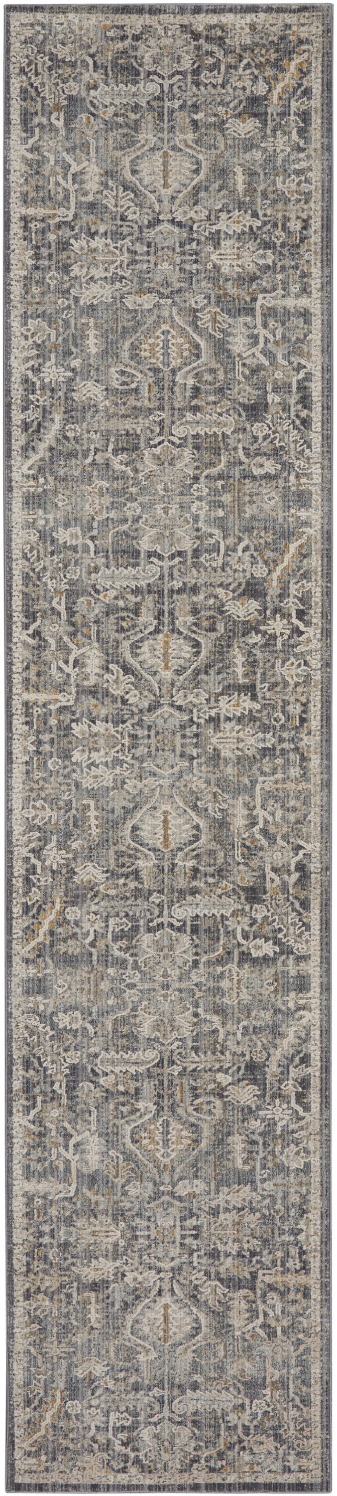 Nourison Lynx 2'3" x 12' Navy Multicolor Vintage Indoor Rug
