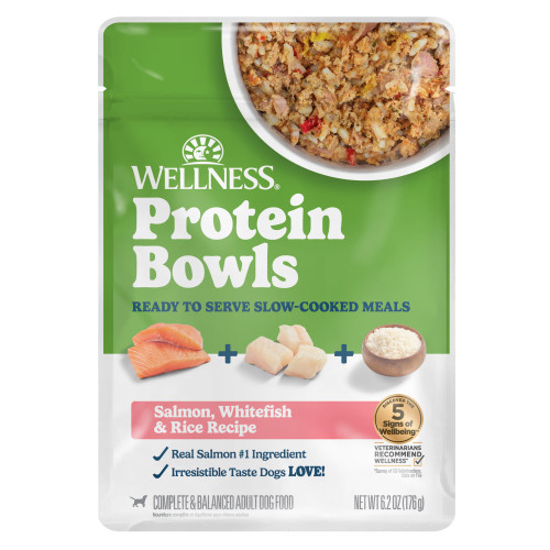 Wellness Protein Bowls Salmon, Whitefish & Rice Front packaging