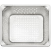 Half-size 6-inch-deep Super Pan V® perforated stainless steel steam table pan