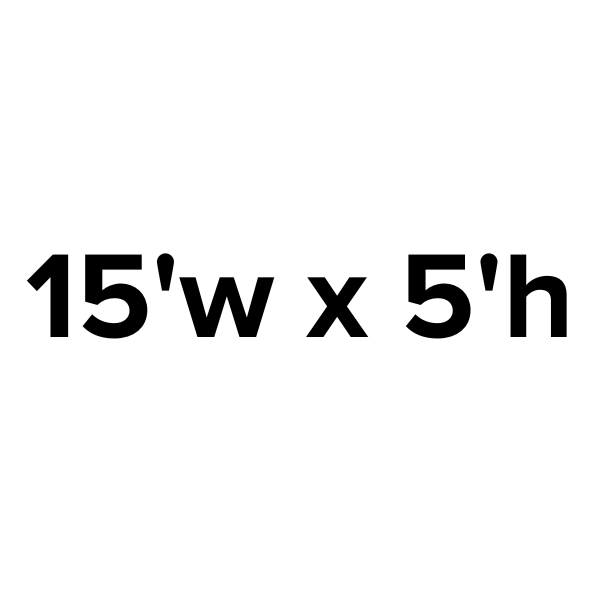 Hanging Sign 15'w x 5'h