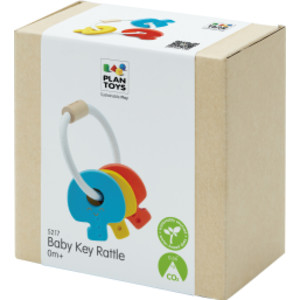 Wooden Baby Key Rattle and Teether