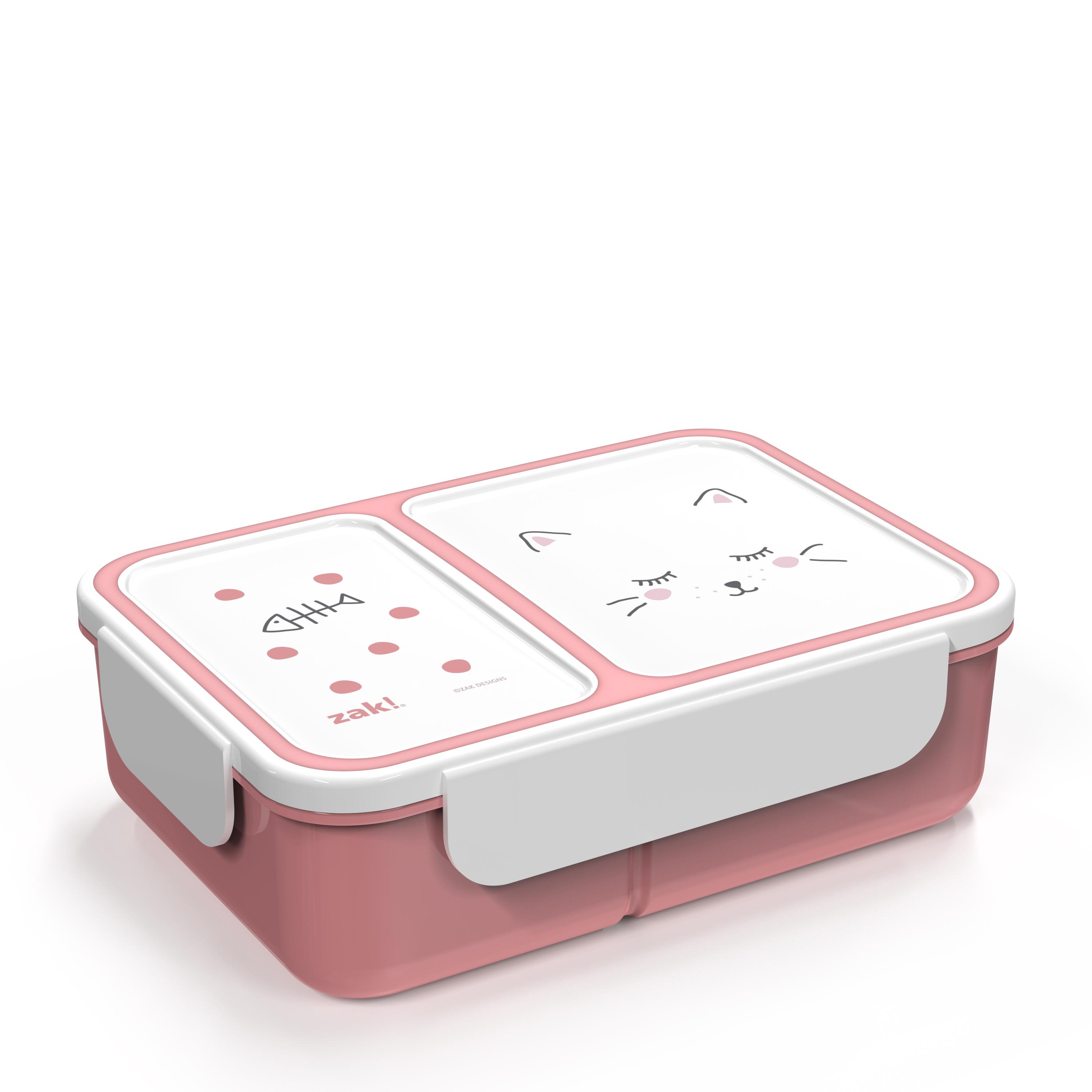 Soft Lines Dual-compartment Reusable Bento Box, Kitties slideshow image 3 Soft Lines Dual-compartment Reusable Bento Box, Kitties slideshow image 3