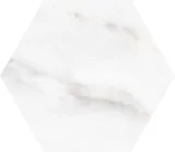 Love Affairs Calacatta 8×9 Hexagon Field Tile Matte