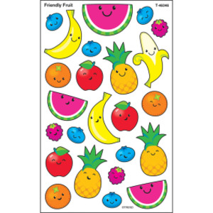 Friendly Fruit superShapes Stickers-Large, 192 ct