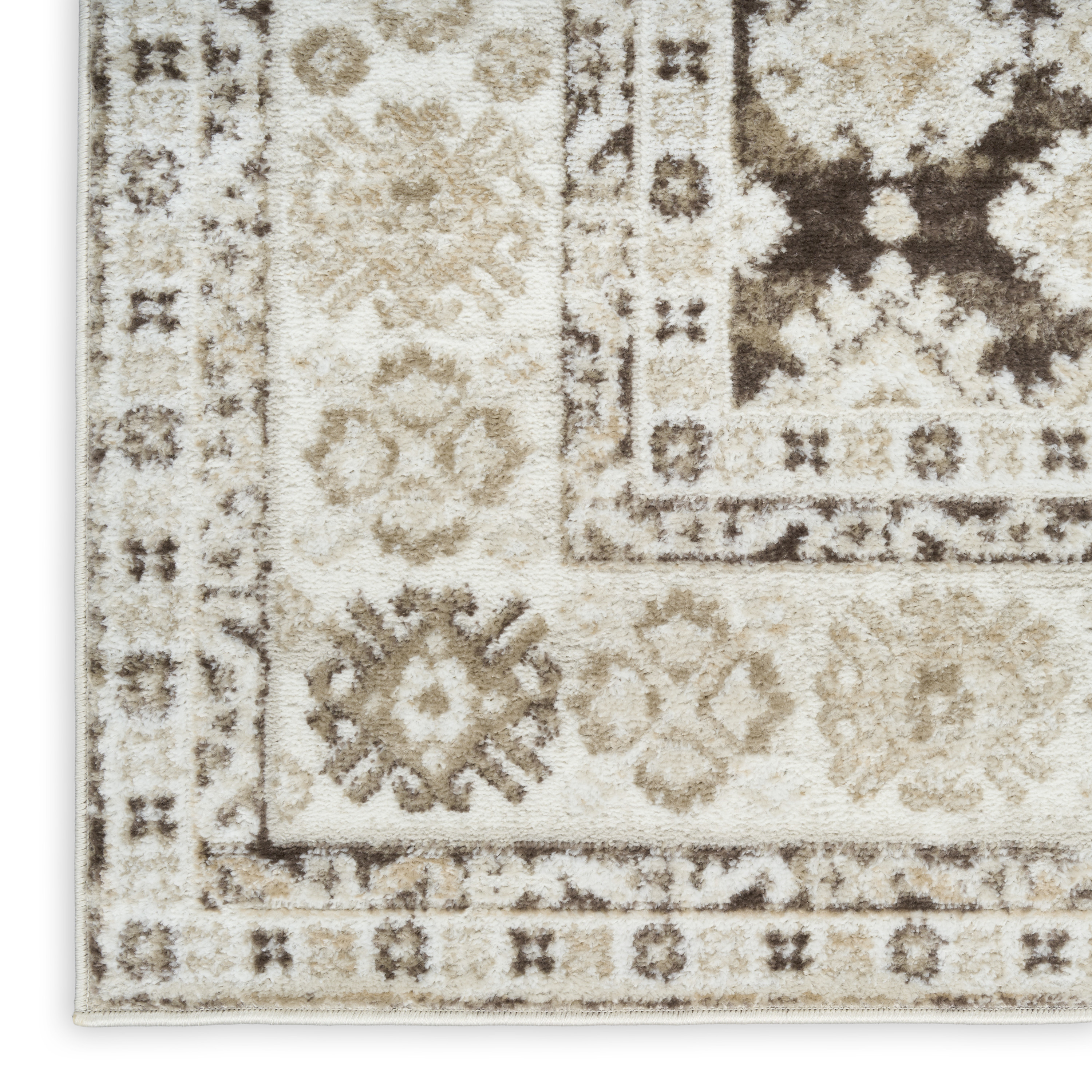 Nourison Dekor 5'3" x 7' Ivory Brown Vintage Indoor Rug