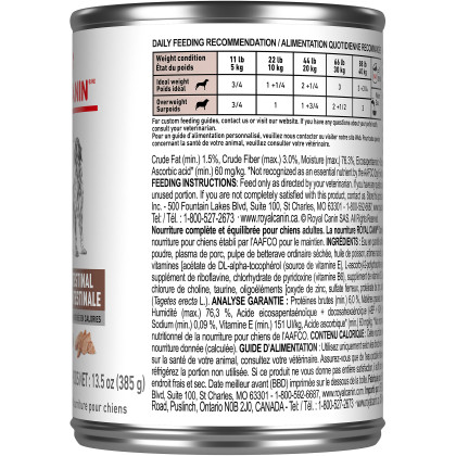 Royal Canin Veterinary Diet Canine Gastrointestinal Moderate Calorie Canned Dog Food