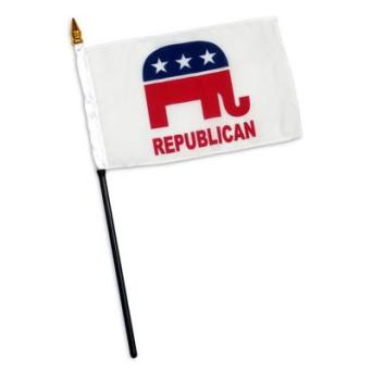 Republican Party Design 1 - 4 x 6 inch Flag