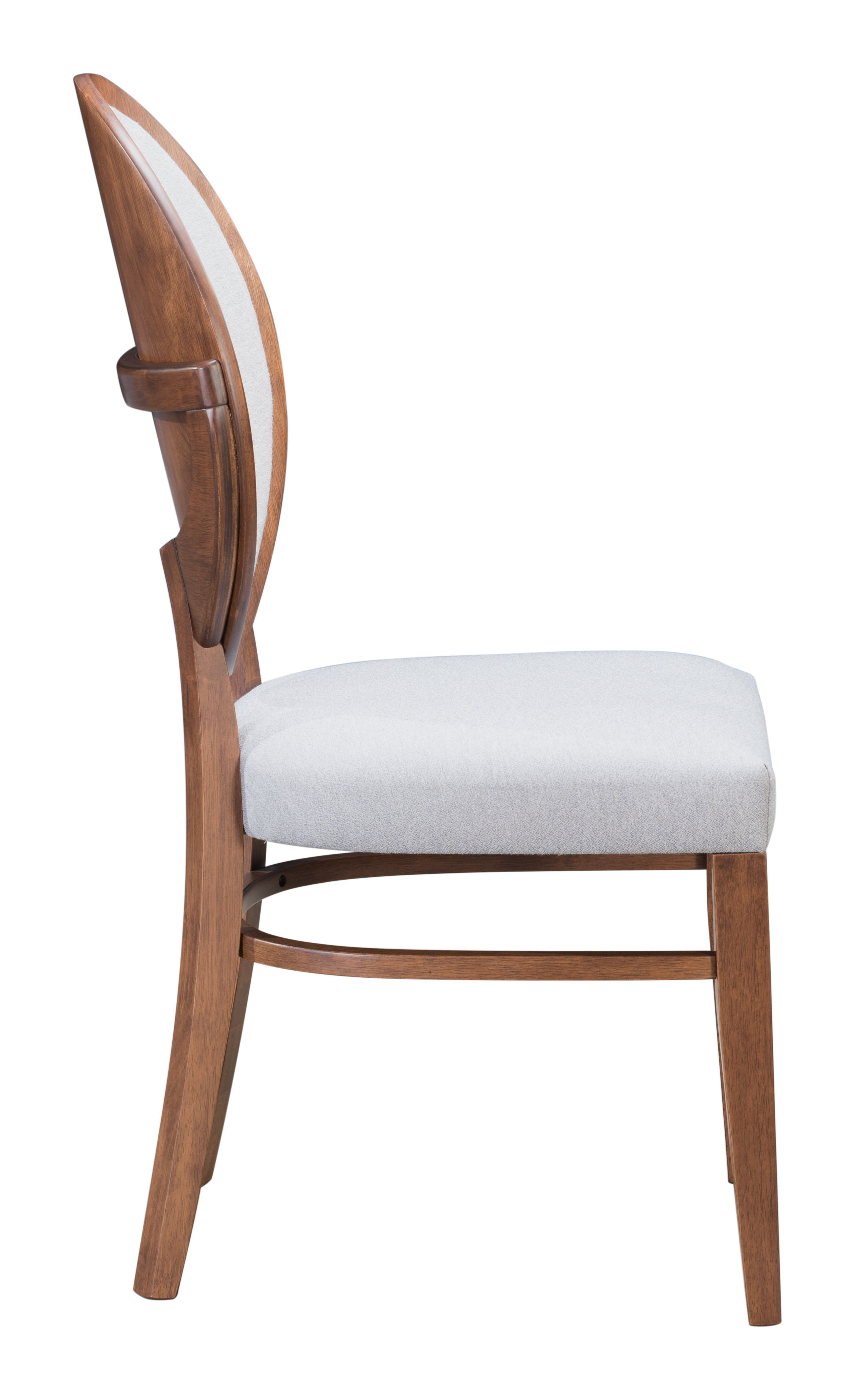 Regents Dining Chair (Set of 2) Walnut & Light Gray product image