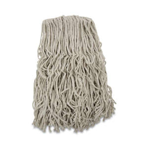 Boardwalk, Cotton Cut-End Wet Mop Head with 1.25" Headband, 24 oz, White