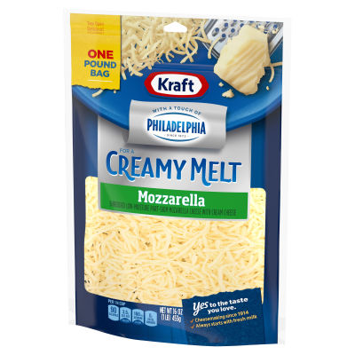 Kraft Mozzarella with Philadelphia Cream Cheese Shredded Cheese 16 oz Bag