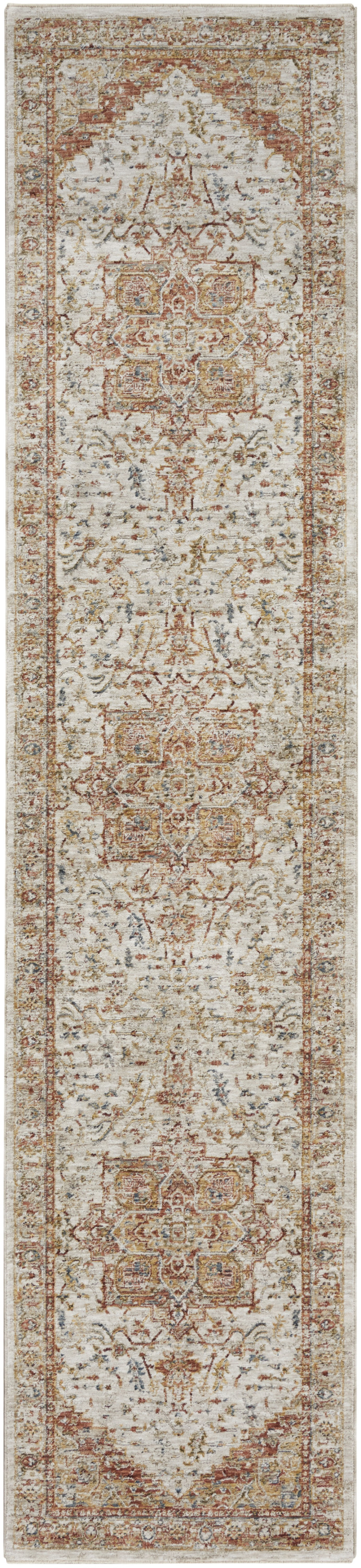 Nourison Sahar 2'3" x 10'2" Ivory Rust Vintage Indoor Rug