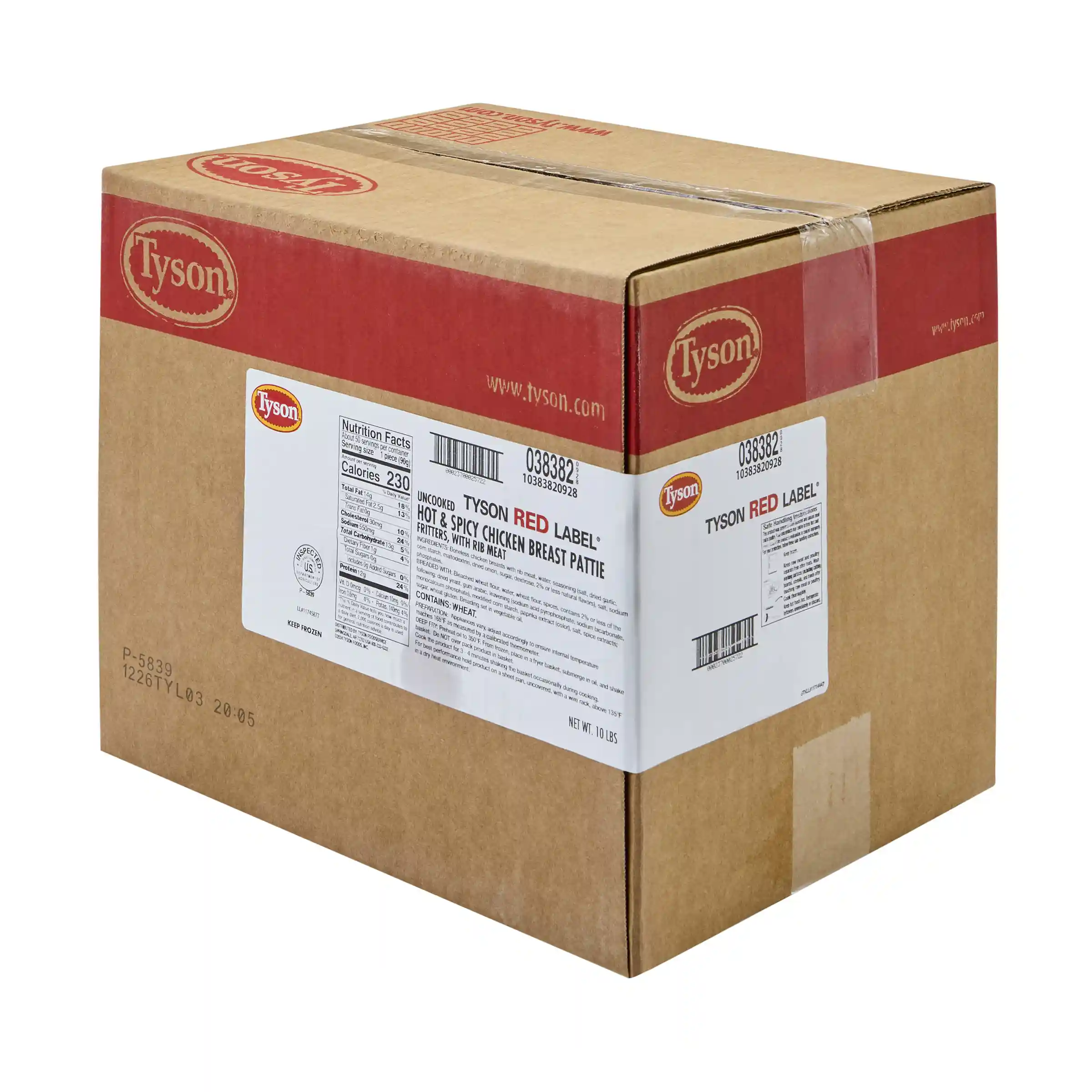 Tyson Red Label® Uncooked Hot & Spicy Chicken Breast Pattie Fritters, 3.2 oz._image_5
