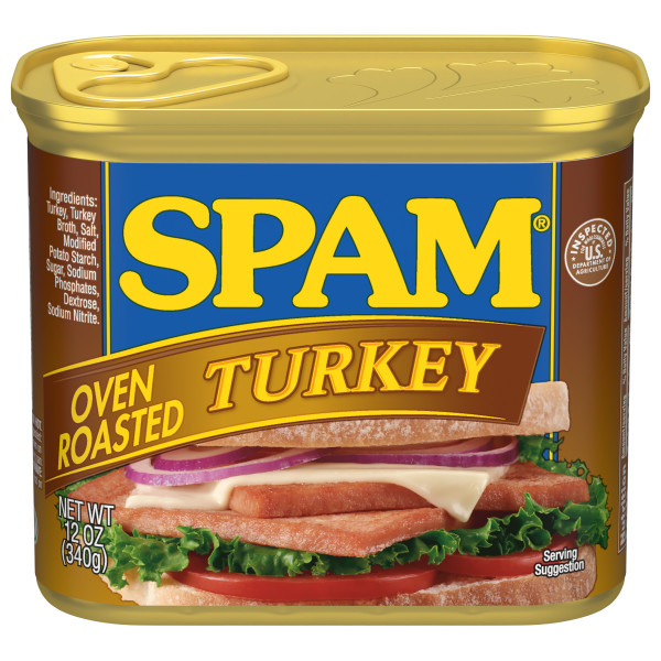 SPAM(r) Turkey, 12-12oz. . C1C1 - Front Center In Package (Hi Res)