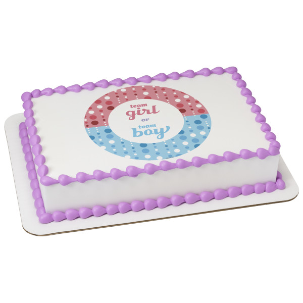 Team Girl or Team Boy PhotoCake® Edible Image®