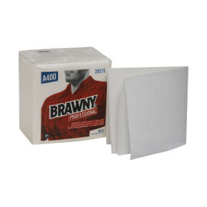 Georgia Pacific, Brawny Professional A400, 1/4 Fold, 1 ply, 13.00"x13.00", Airlaid, General Purpose Wipers, White