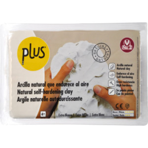 PLUS Clay Air Dry Clay, Extra White, 2.2 lb (1 kg )