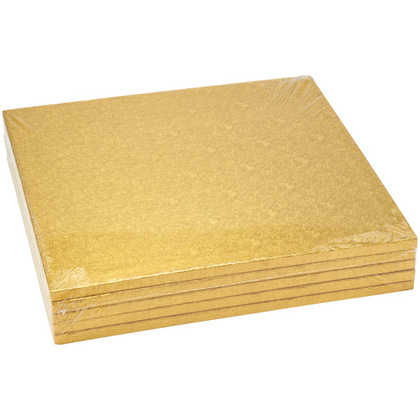 14" Square Gold Foil Cake Board