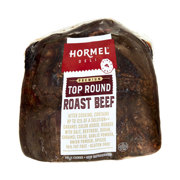 HORMEL(r) Top Round, Cap Off, 12%, Medium Rare, Deli Faced, 2 pc . C1CB - Front Center Inner Pack (Hi Res)