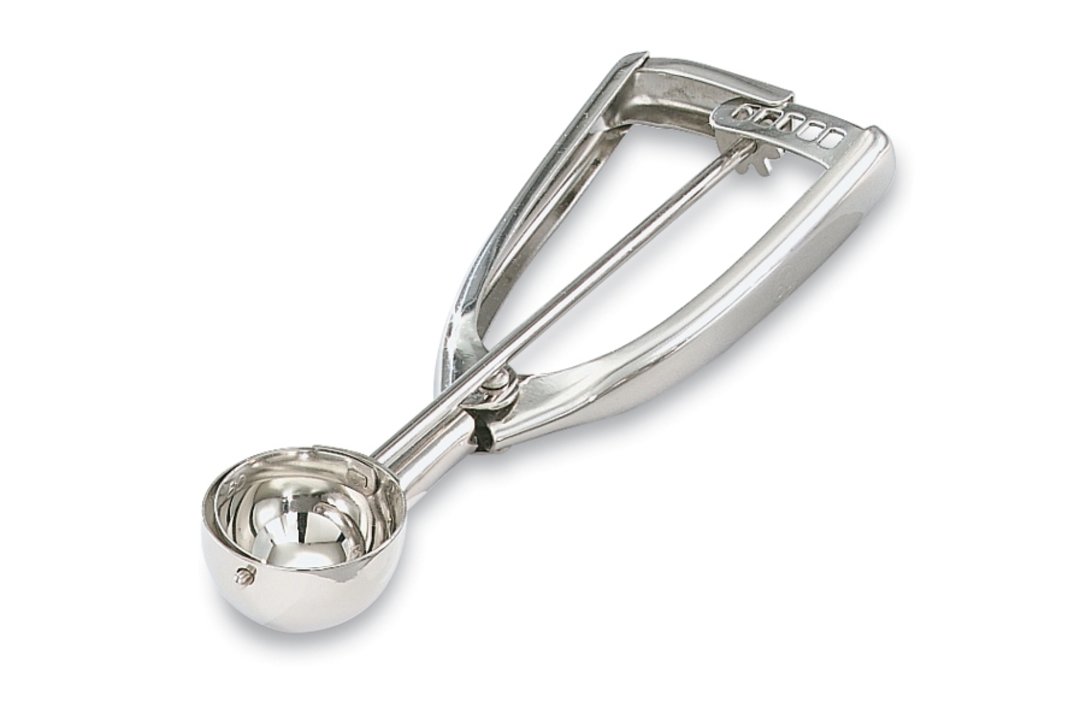 1 ¼-ounce round stainless steel squeeze disher