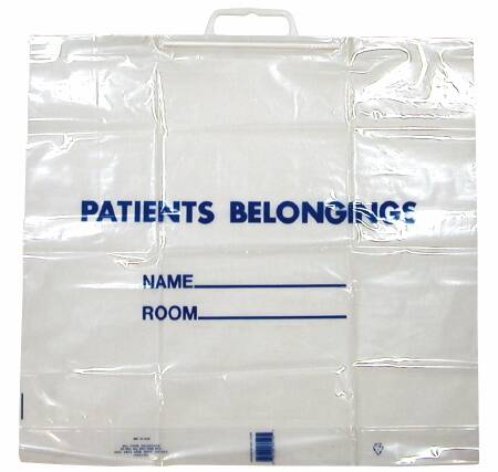 Patient Belongings Bag DawnMist 18-1/2 X 20 Inch Plastic Snap Closure Clear