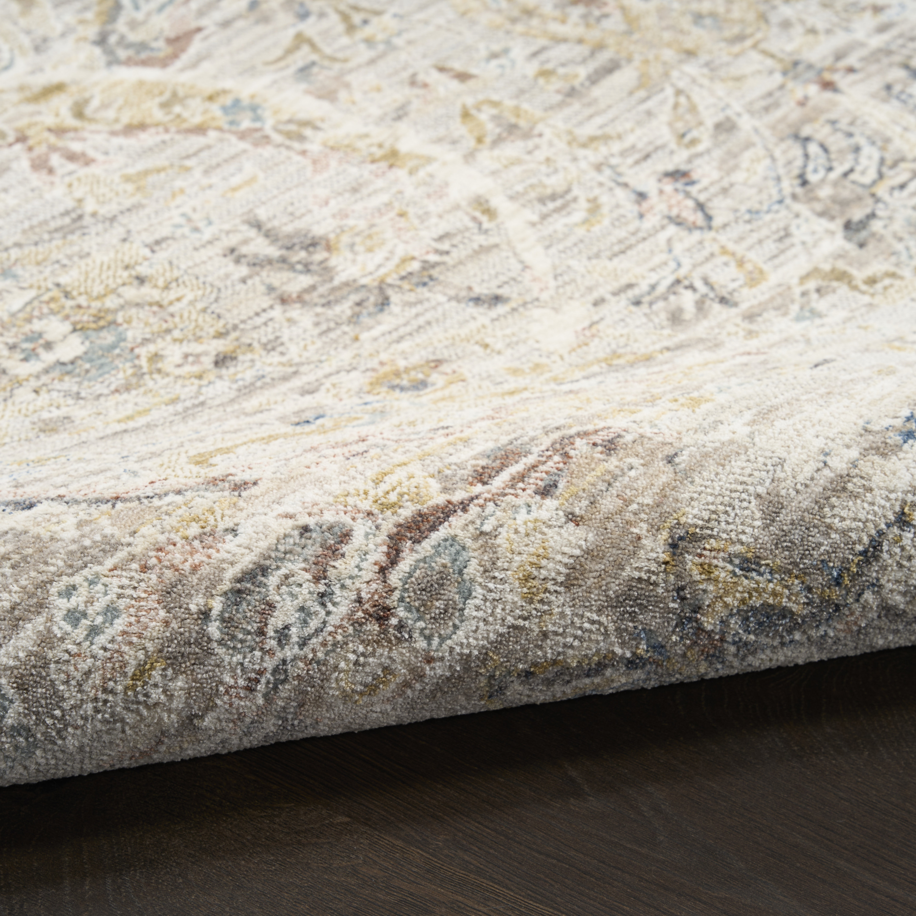 Nourison Antique Fusion 2'2" x 10' Light Grey Vintage Indoor Rug