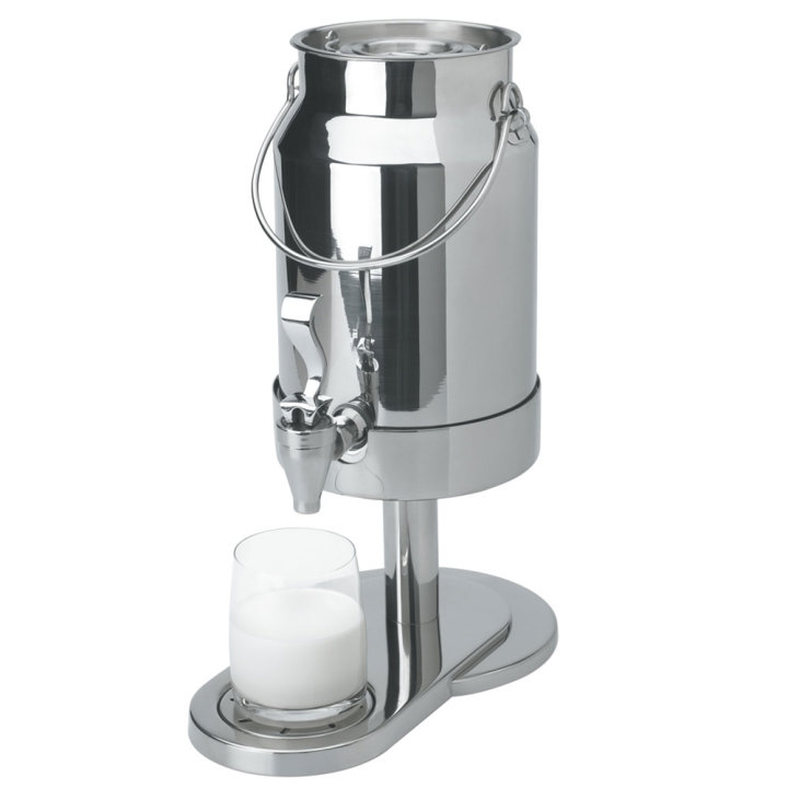 5-quart Somerville stainless steel milk dispenser in mirror finish