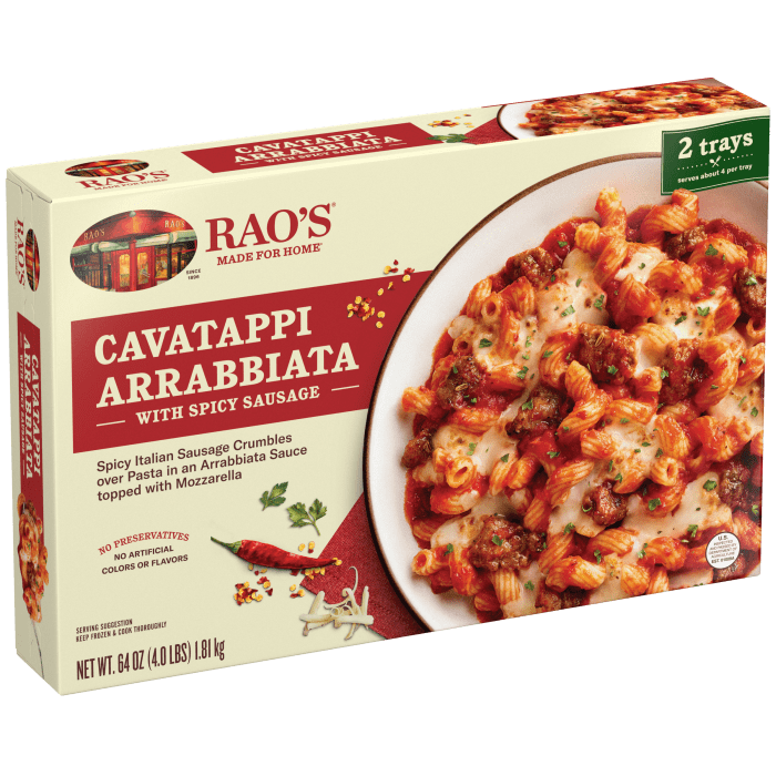 Cavatappi Arrabbiata with Spicy Sausage Frozen, 64 oz - Left angle Image