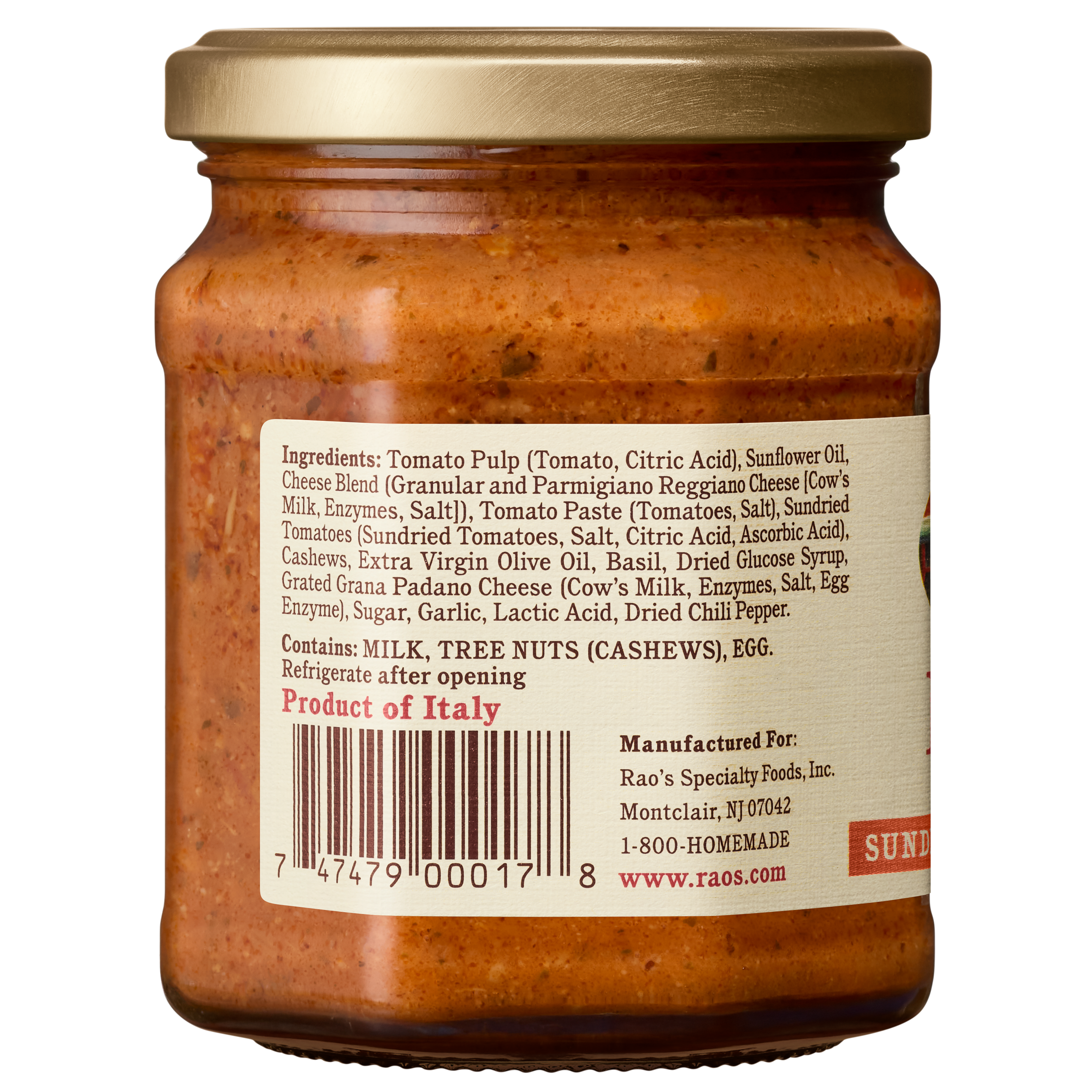 Sun Dried Tomato Pesto Sauce, 6.7 oz - Left Image