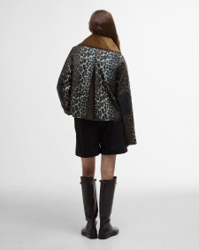 Barbour x GANNI Leopard Print Waxed Anorak Leopard Print/Classic