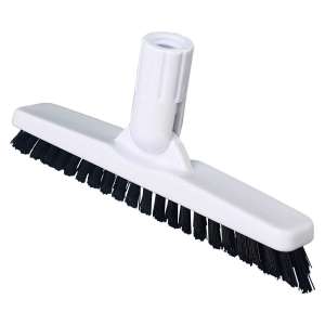 Impact, 9.4in, Tile and Grout Brush with Acme Threading, Polypropylene Bristles, Black