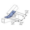 P2101 Series, Angular Fitting, Steel, Hot-Dipped Galvanized, 2-Hole, 9/16 in. Dia. Hole, 1-5/8 in. W