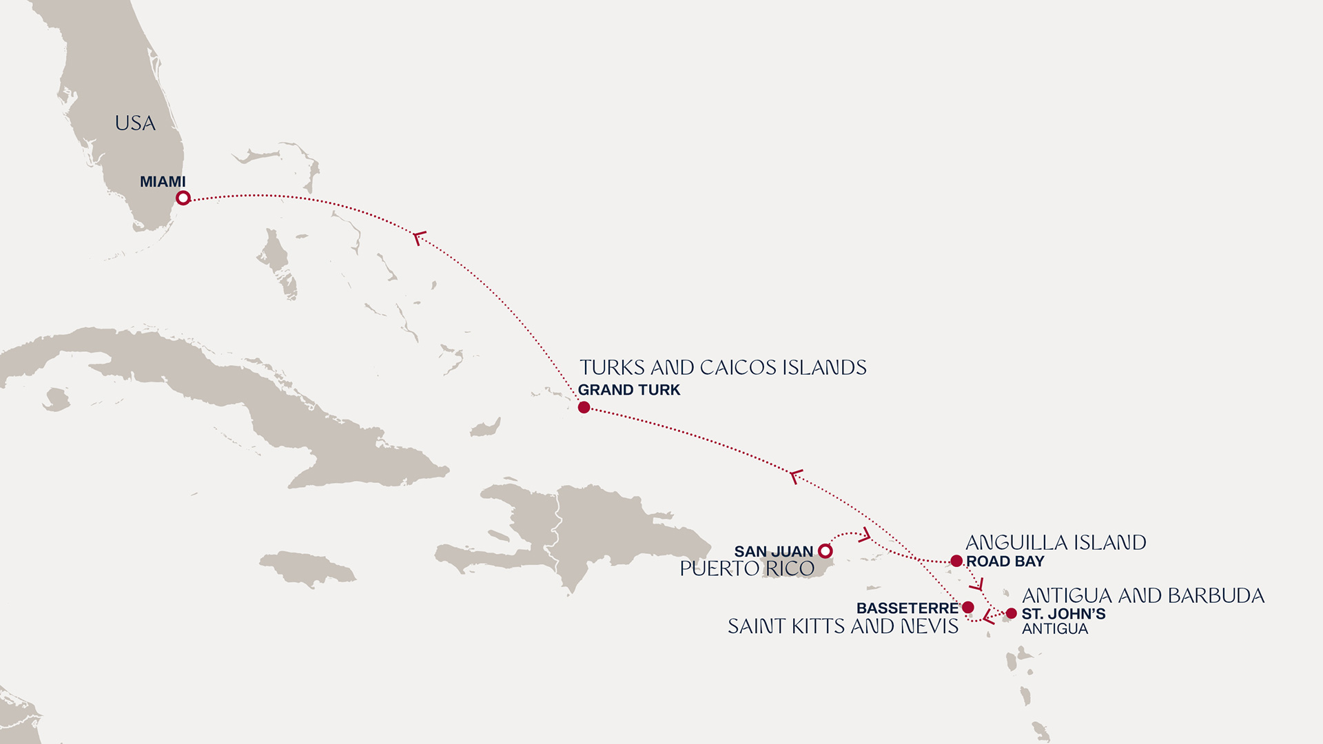 Itinerary map
