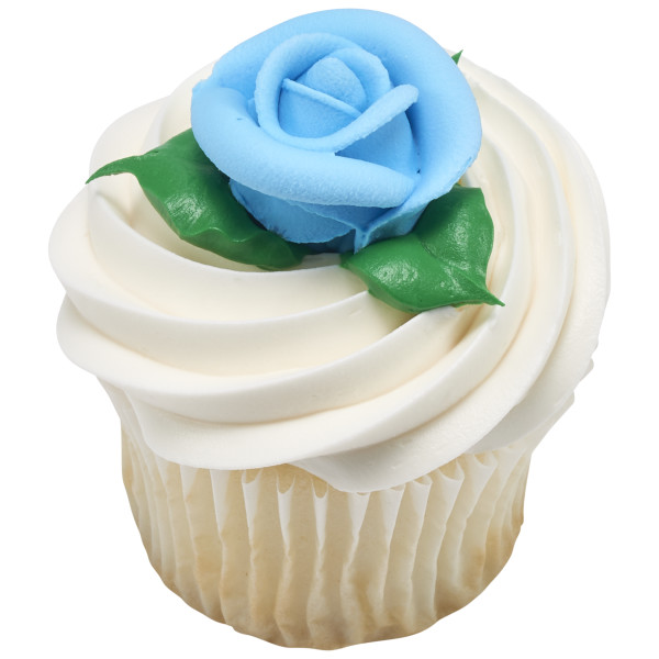 Sugarfair™ Party Blue Medium Classic Sugar Rose Decorations