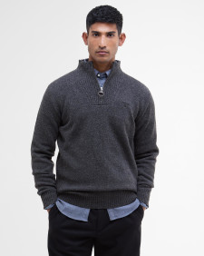 Maglione con mezza zip in lana d'agnello Essential 