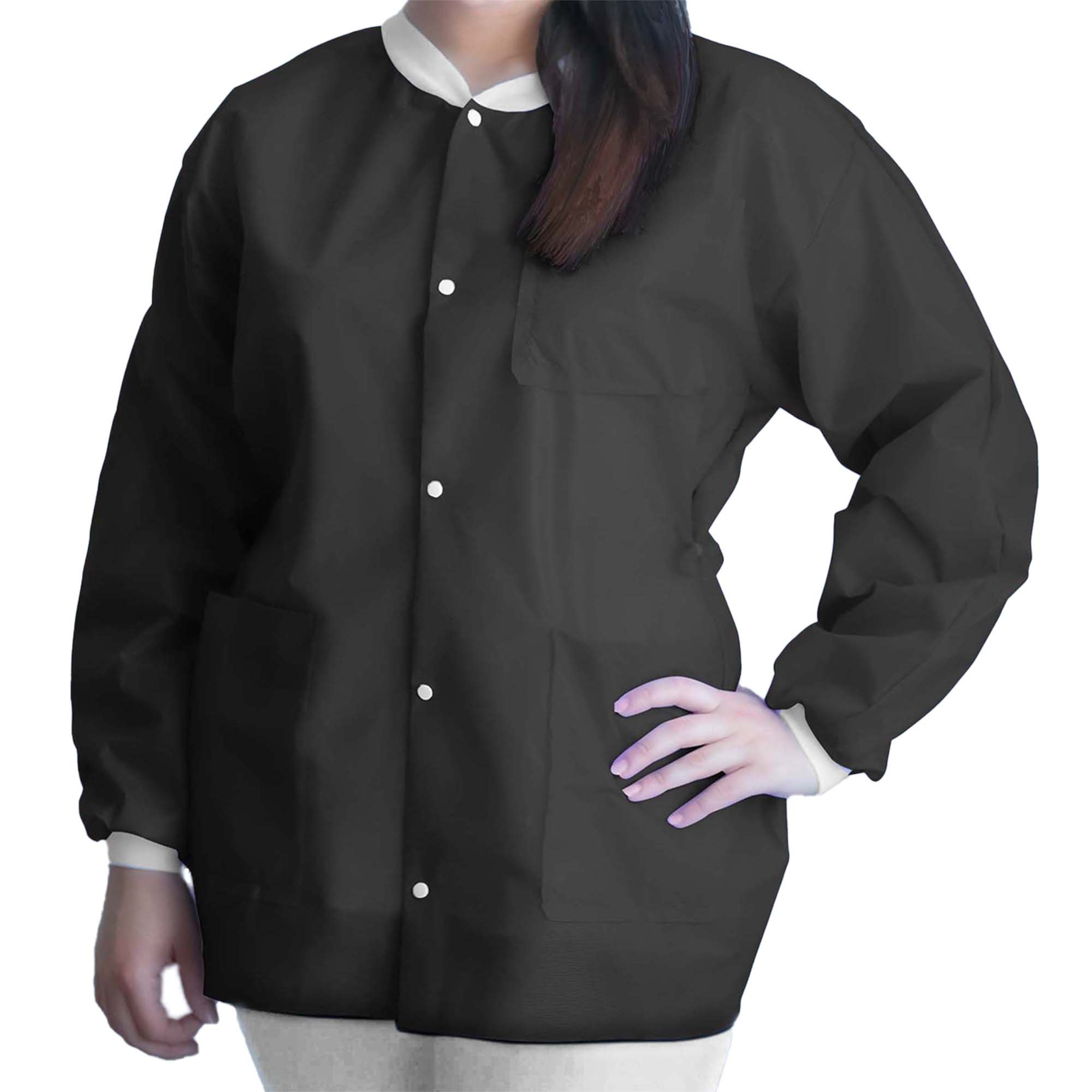 FitMe™ Lab Jacket, Black, Medium