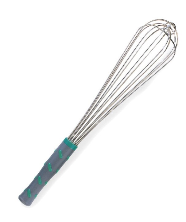 16-inch stainless steel French whip with nylon handle