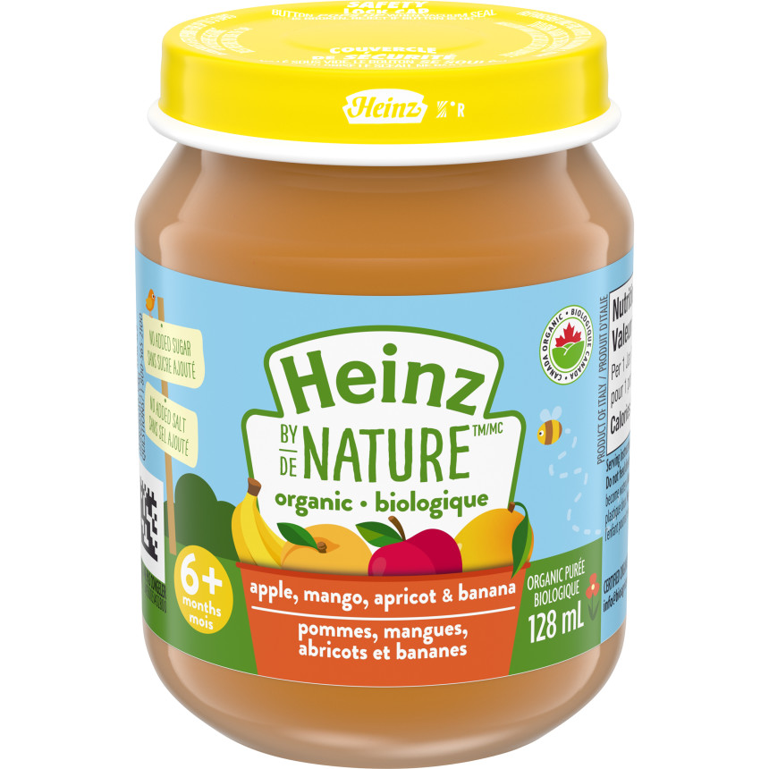  Heinz by Nature Organic Baby Food - Apple, Mango, Apricot & Banana Purée 