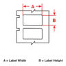Polyester Rectangular Label, Gloss, Acrylic-Foam Backed, Yellow, 1 H x 2 W in.