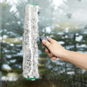 Unger, ErgoTec Ninja, 18" Window Washer Complete, White/Gray