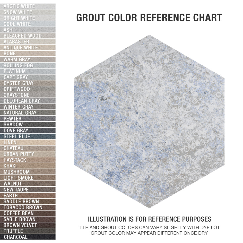 Emotion Hex Grey 9-7/8 in. x 11-1/4 in. Porcelain Floor and Wall Tile