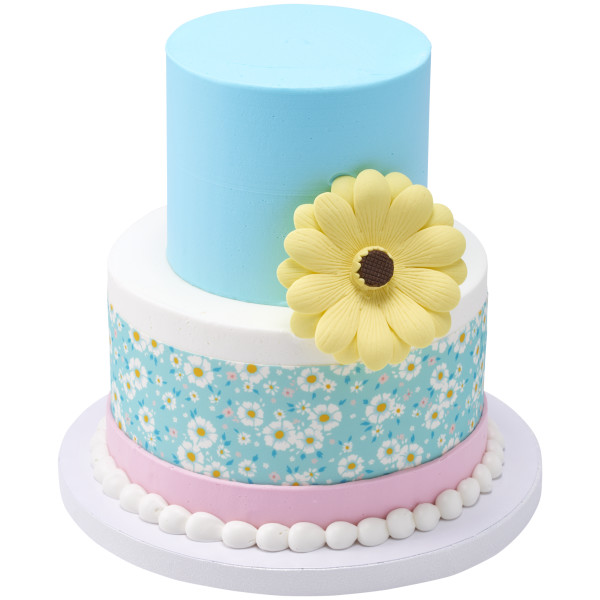 Blue Ditsy Print PhotoCake® Edible Image® Strips