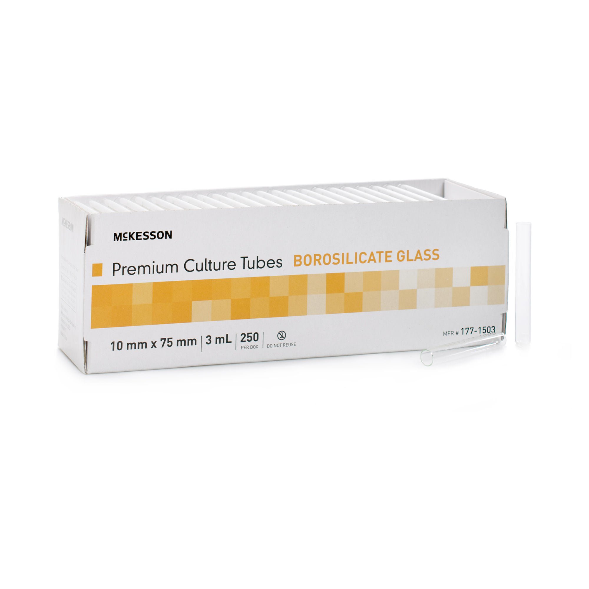 McKesson Glass Test Tube, 3 mL, 10 x 75 mm