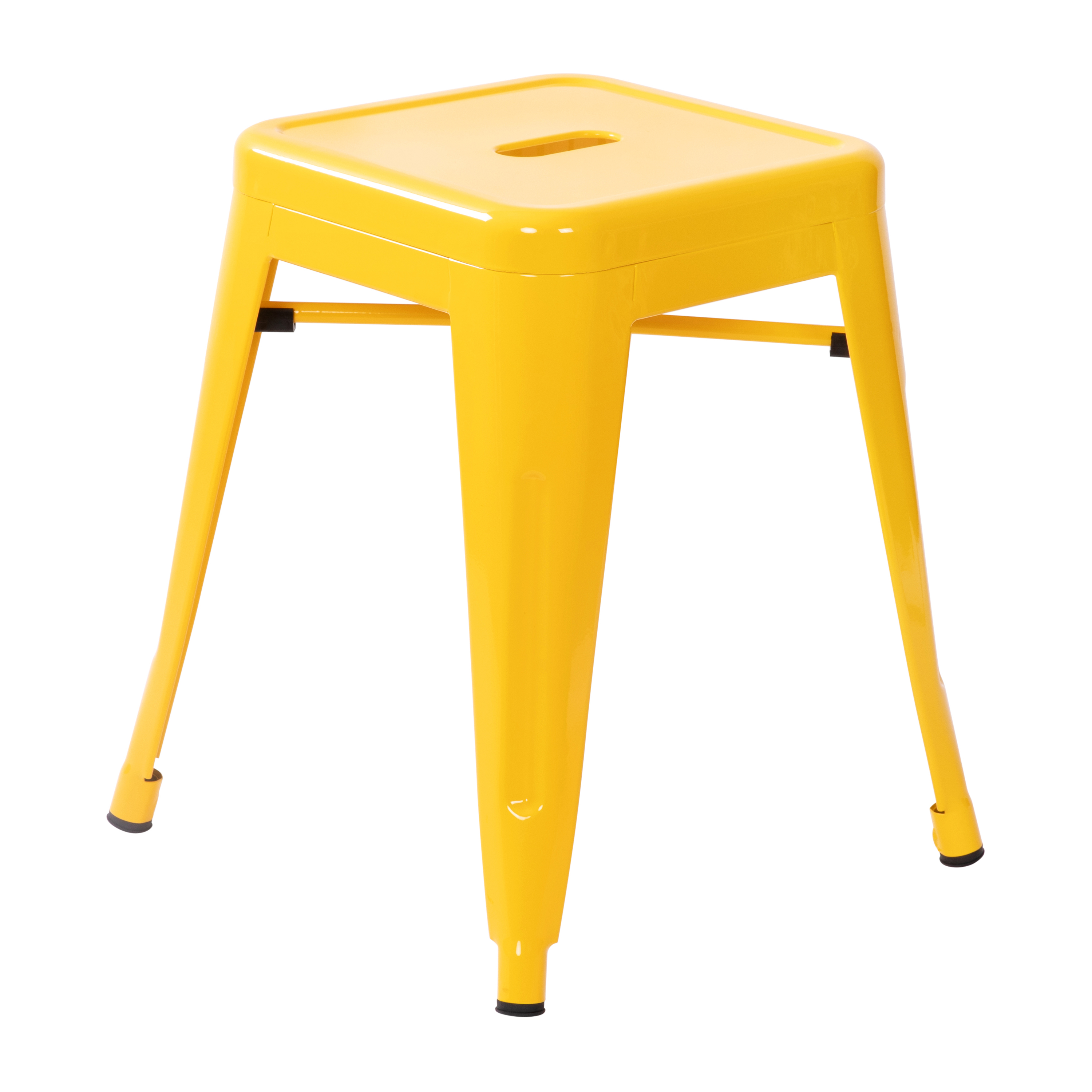 18" Table Height Stool, Stackable Backless Metal Indoor Dining Stool, Commerc... - Picture 90 of 114